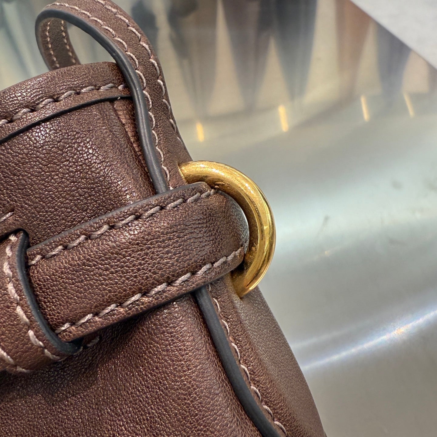 MIU M NAPPA LEATHER POUCH