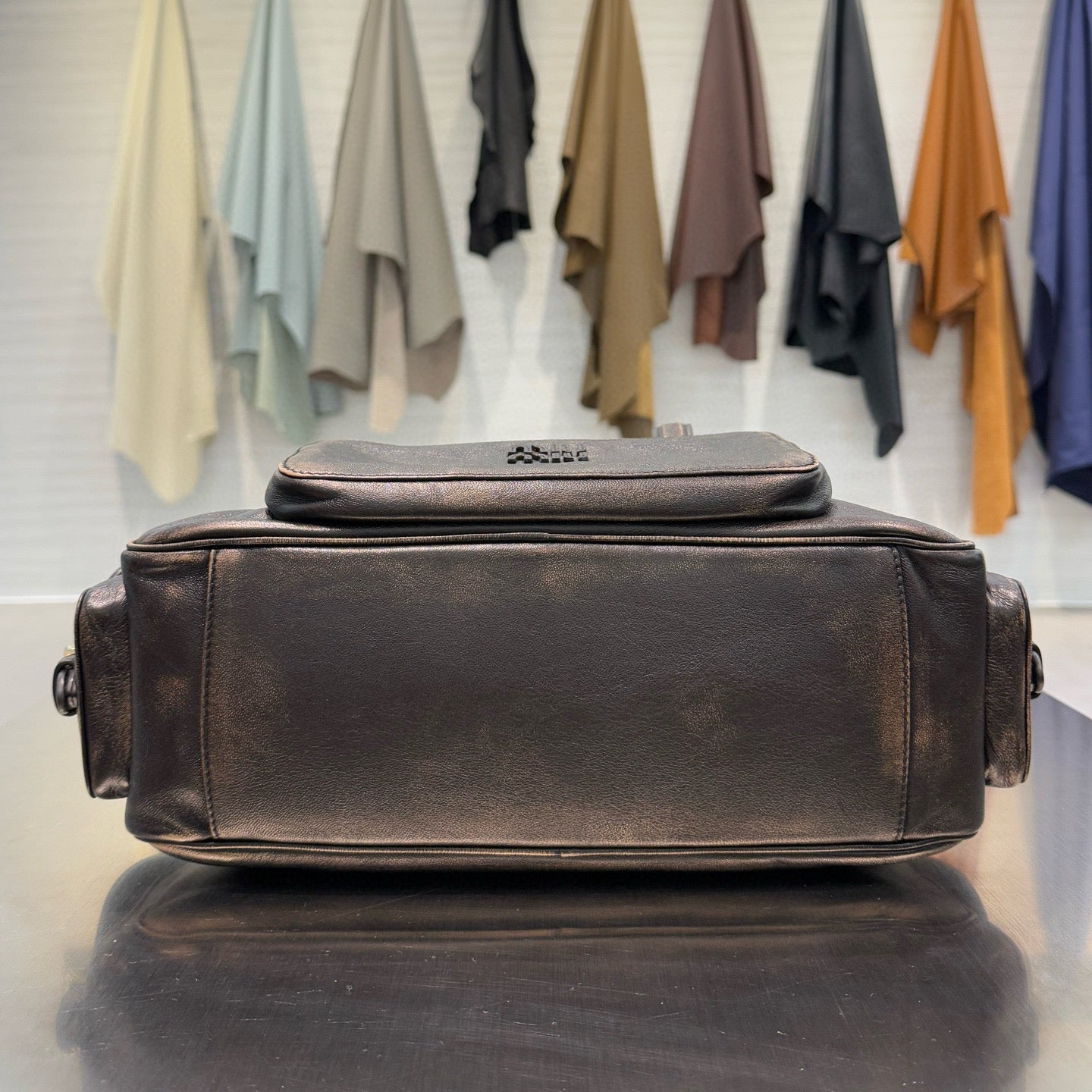 MIU M NAPPA LEATHER TOP HANDLE BAG