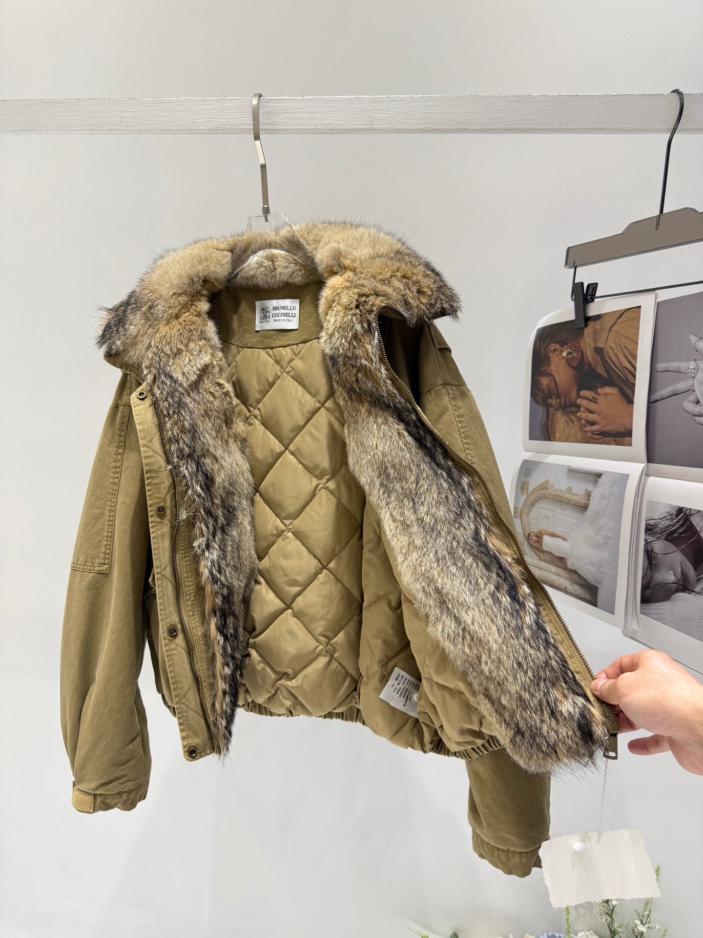 BRUNELLO C FOX FUR PARKA