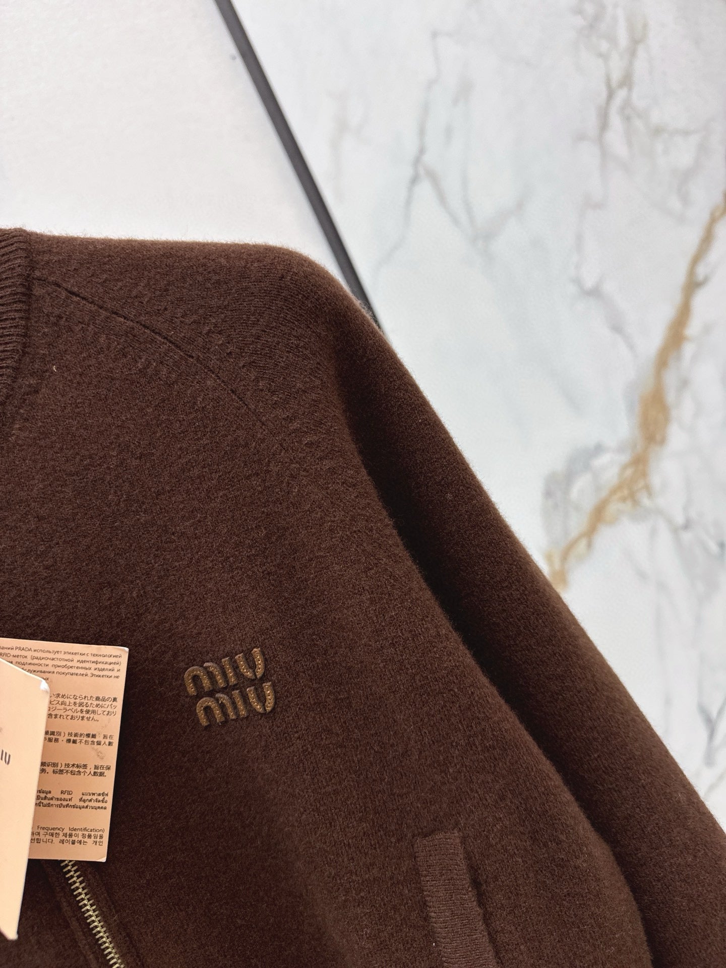 MIU M ZIP CARDIGAN