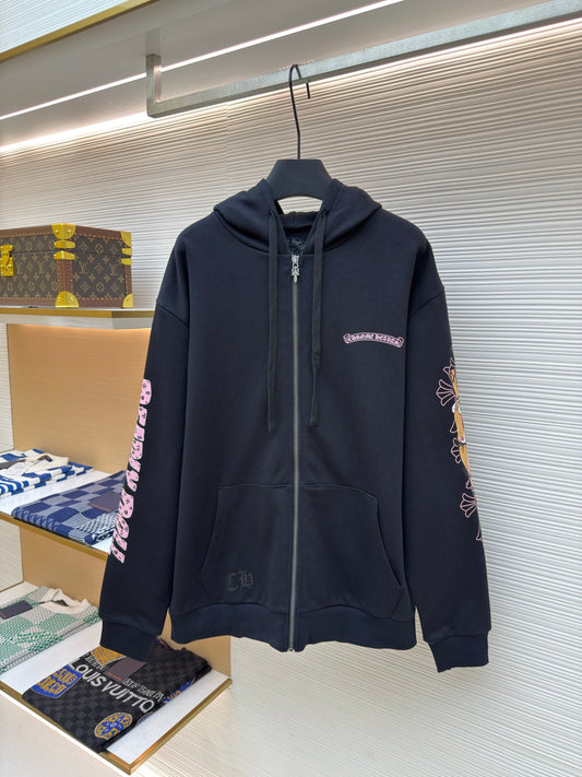 CHROME H ZIP SWEATSHIRT