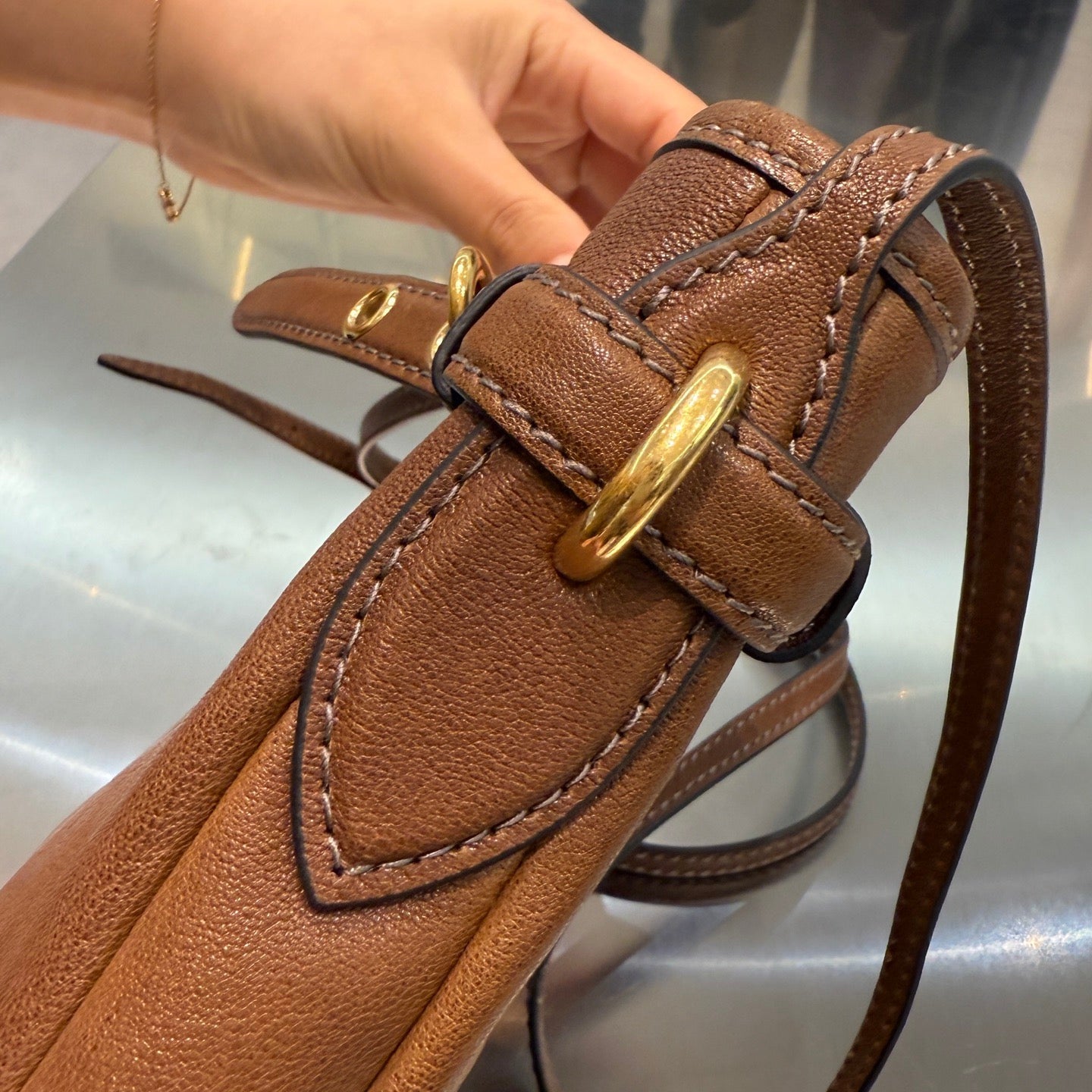 MIU M NAPPA LEATHER POUCH