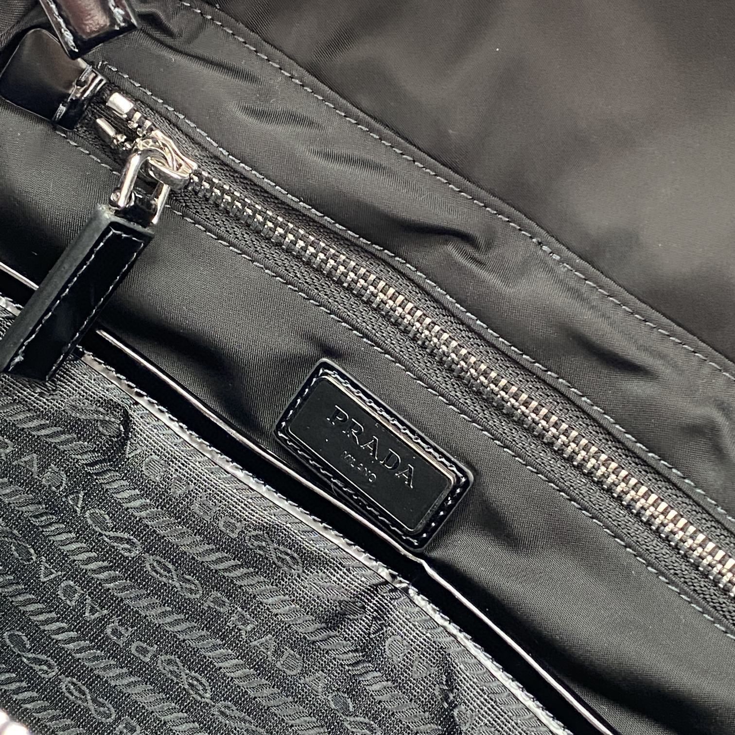 PD SIGNAUX NYLON AND LEATHER HOBO BAG