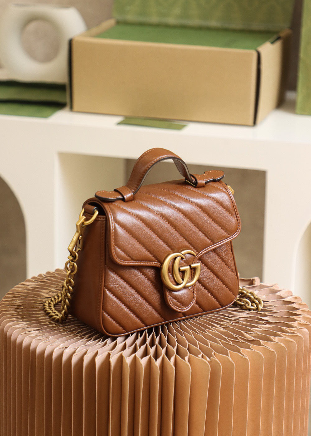 GG MARMONT MINI TOP HANDLE BAG