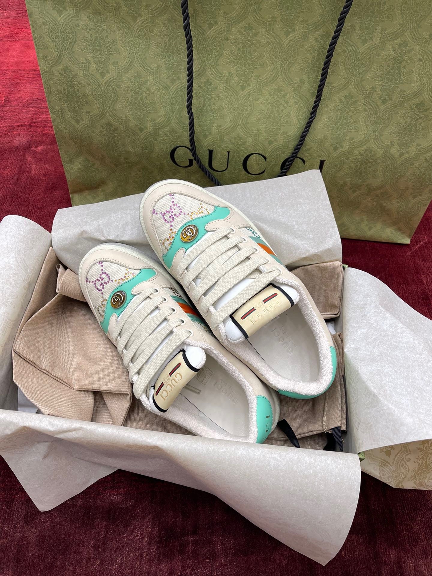 GG SCREENER LEATHER SNEAKERS