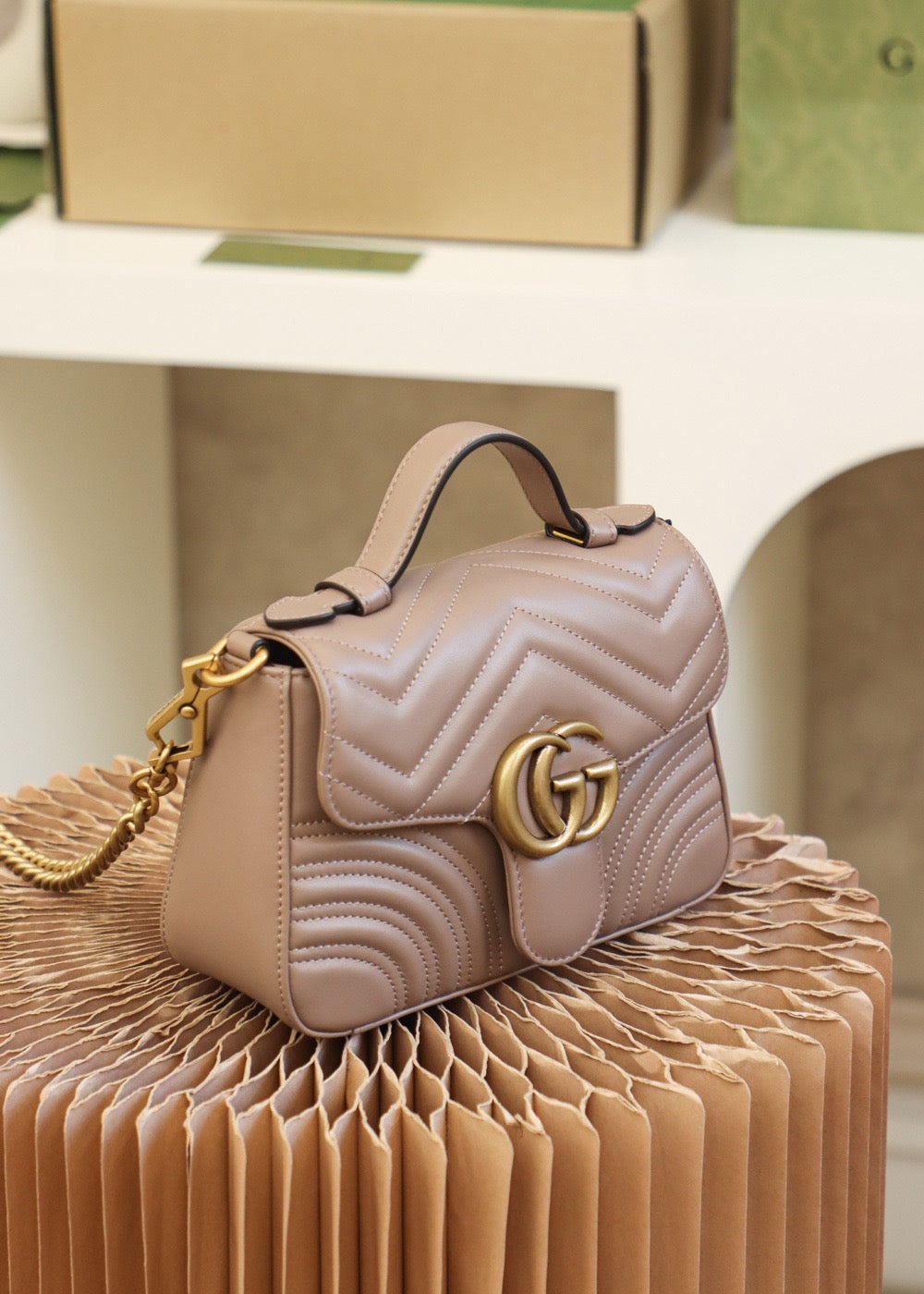GG MARMONT MINI TOP HANDLE BAG