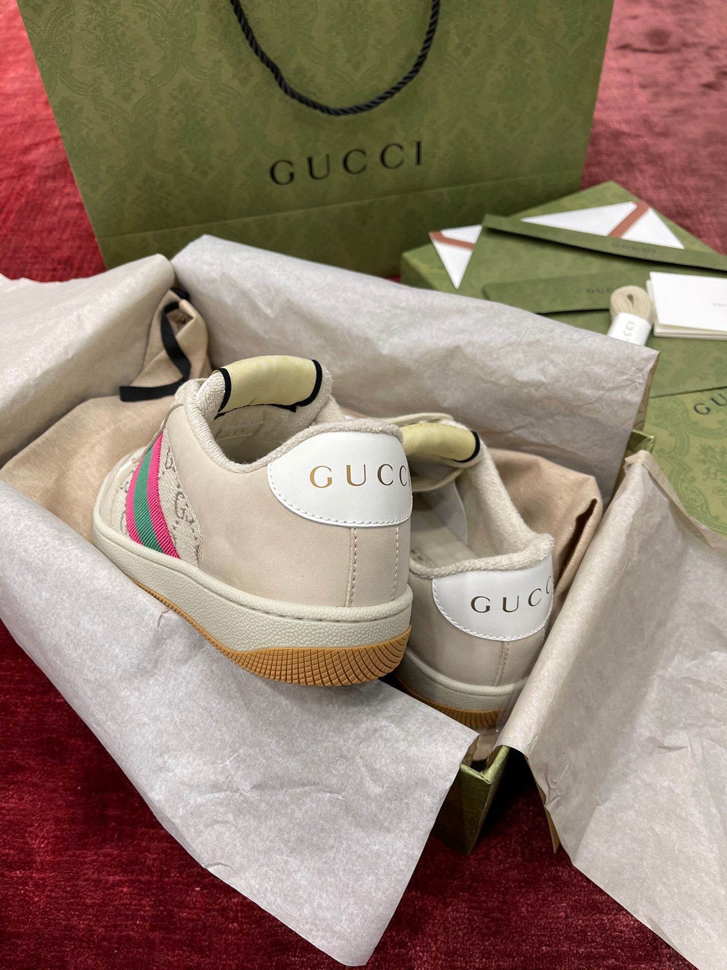 GG SCREENER LEATHER SNEAKERS