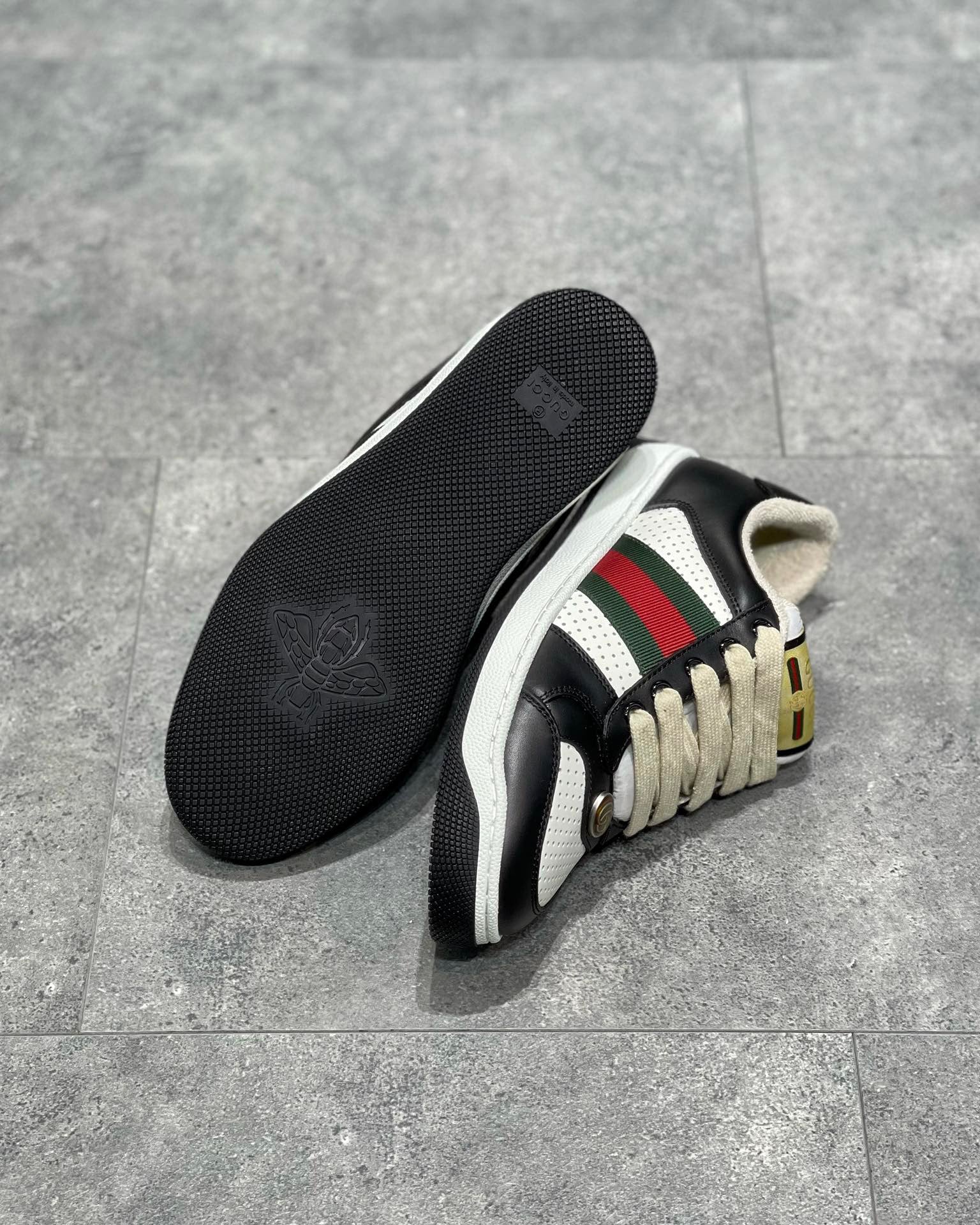 GG SCREENER LEATHER SNEAKERS