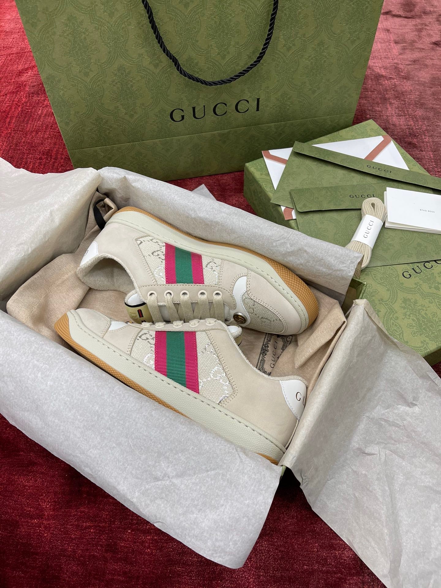 GG SCREENER LEATHER SNEAKERS