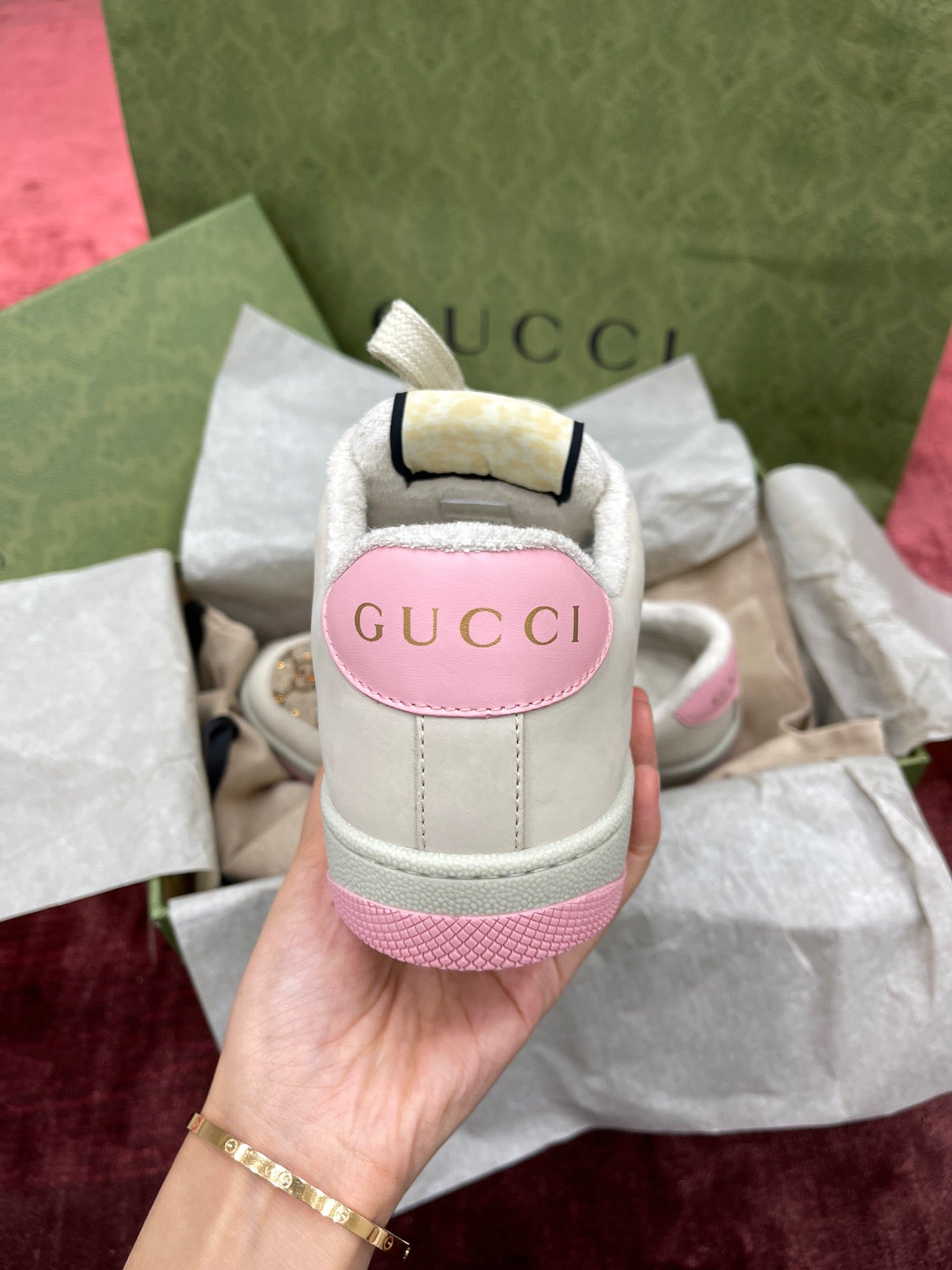 GG SCREENER LEATHER SNEAKERS