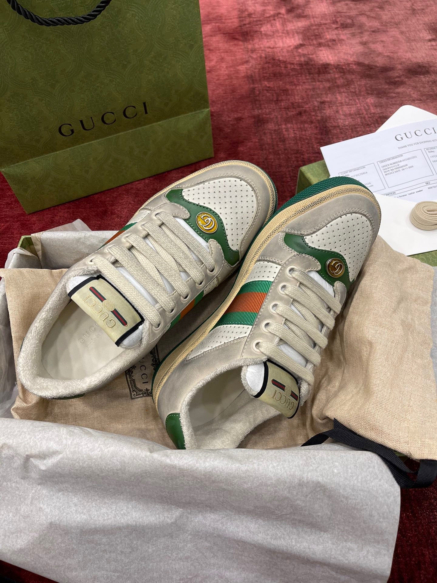 GG SCREENER LEATHER SNEAKERS