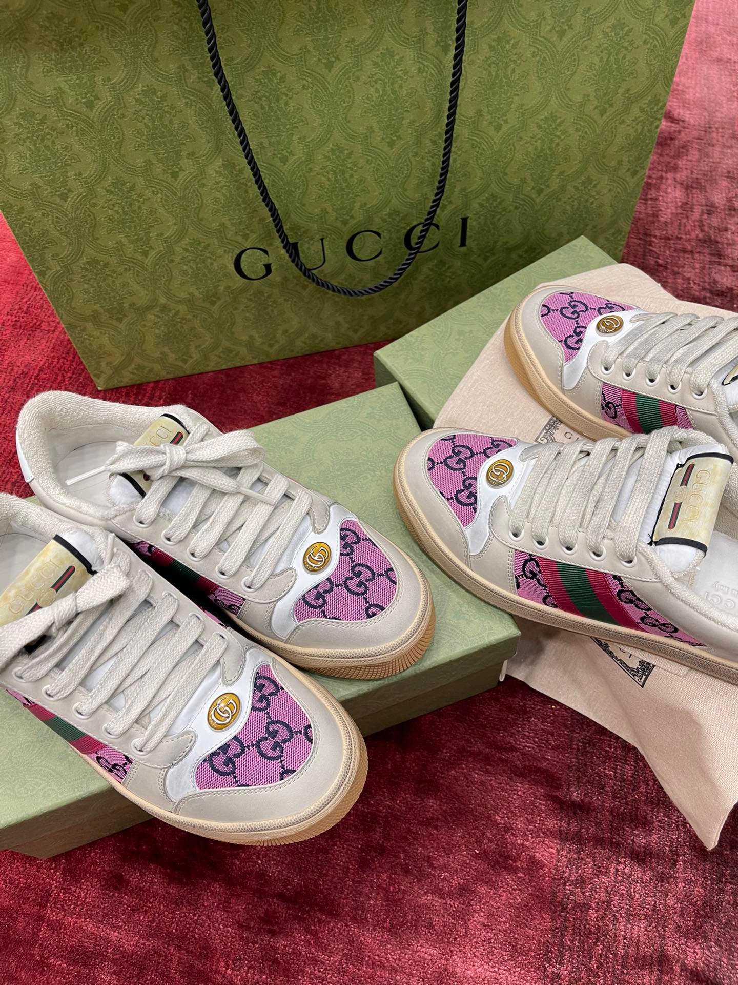 GG SCREENER LEATHER SNEAKERS