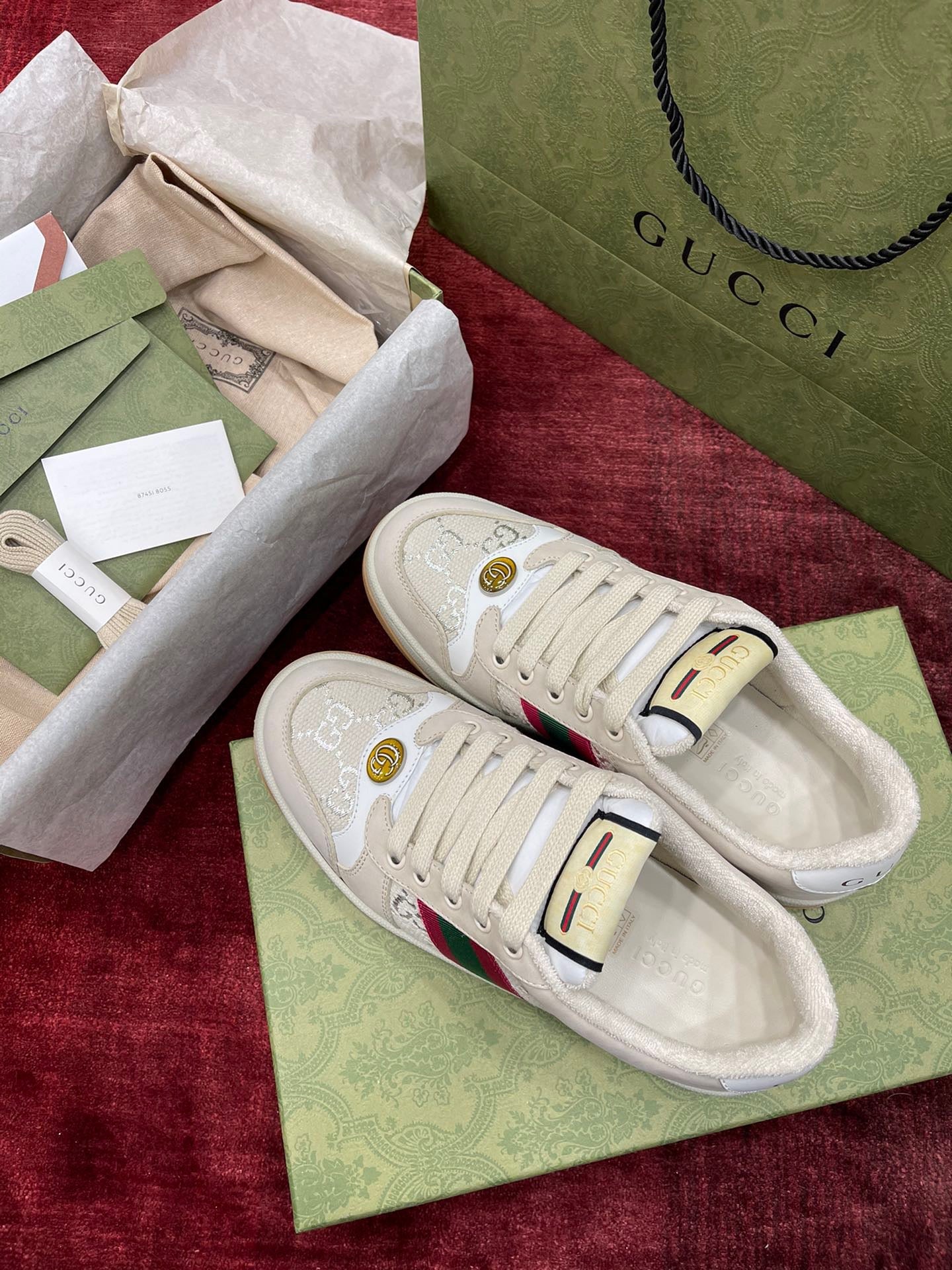 GG SCREENER LEATHER SNEAKERS