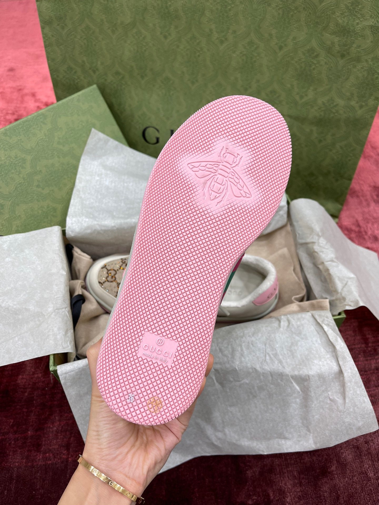 GG SCREENER LEATHER SNEAKERS