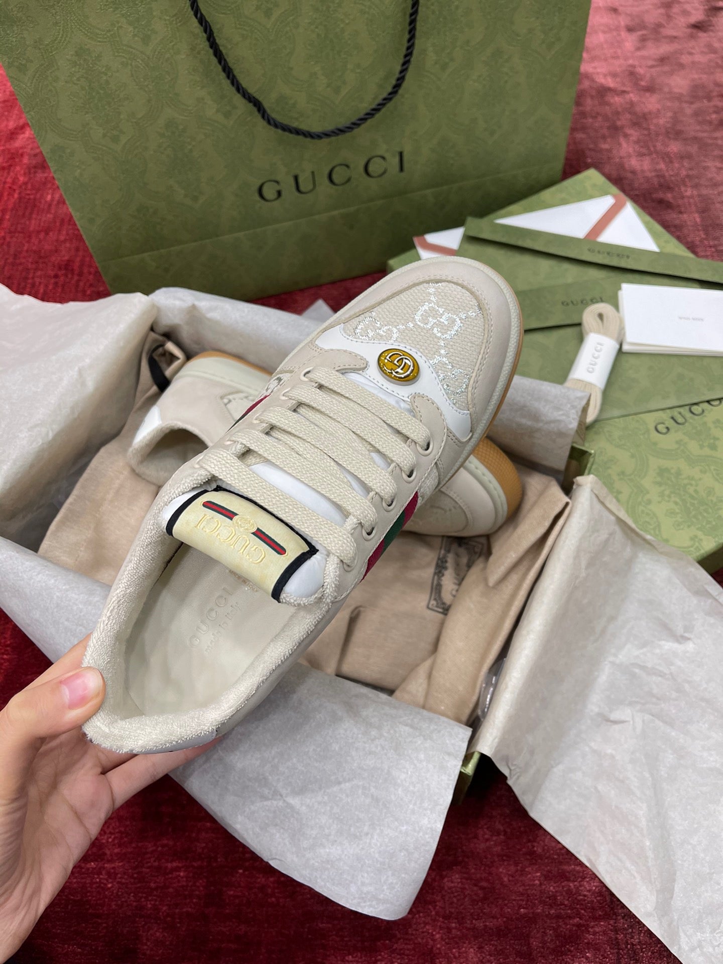 GG SCREENER LEATHER SNEAKERS