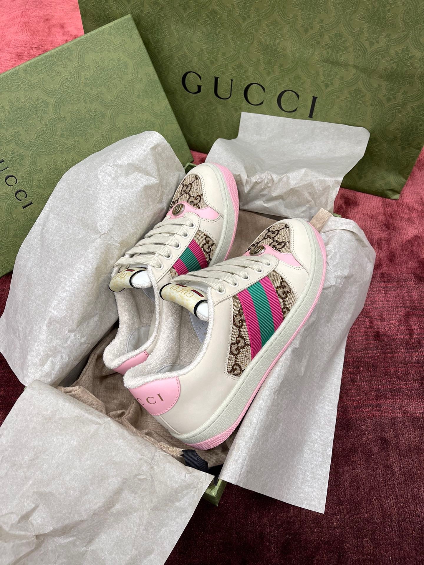 GG SCREENER LEATHER SNEAKERS