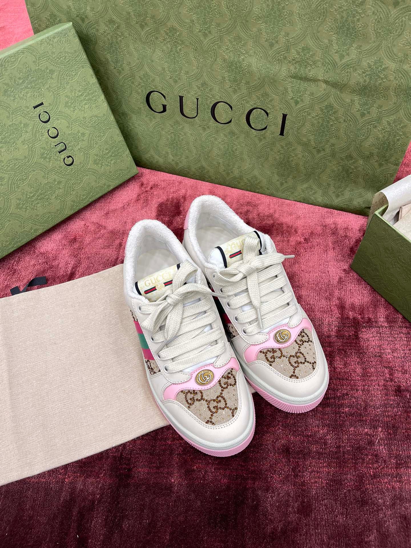 GG SCREENER LEATHER SNEAKERS