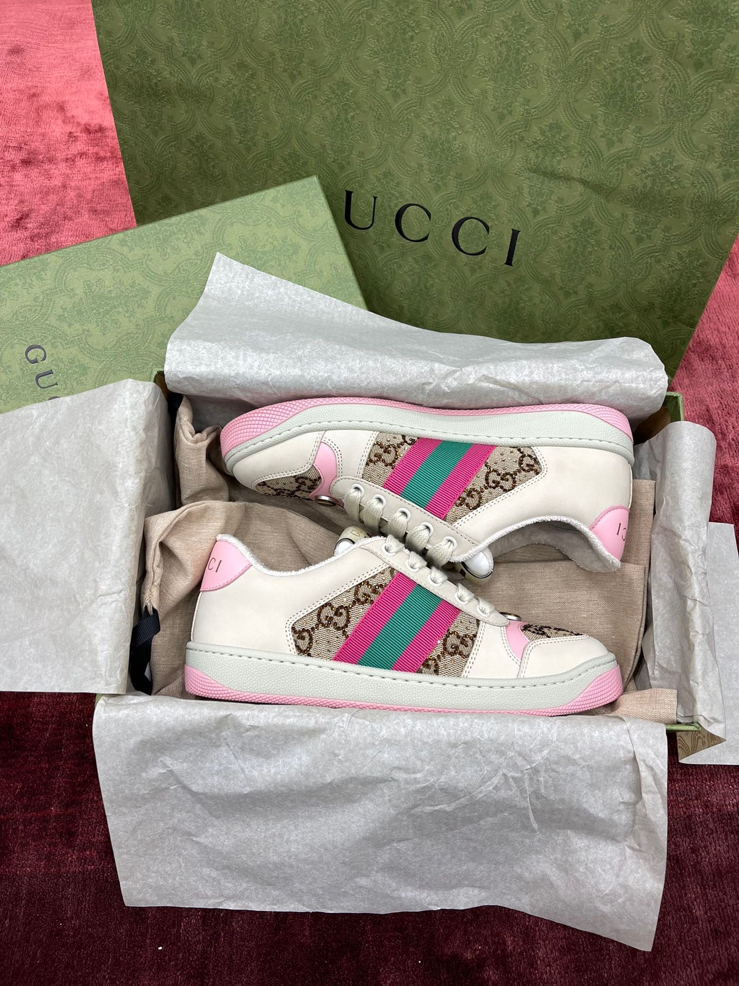 GG SCREENER LEATHER SNEAKERS